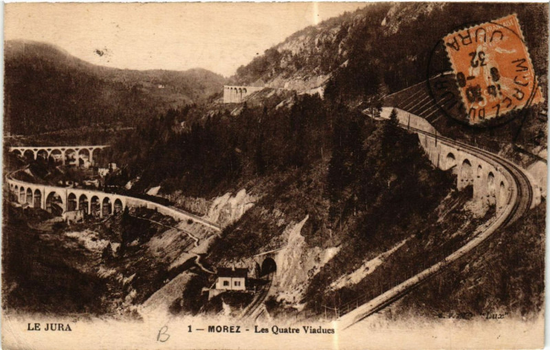 Carte postale ancienne Morez Les Quatre Viaducs