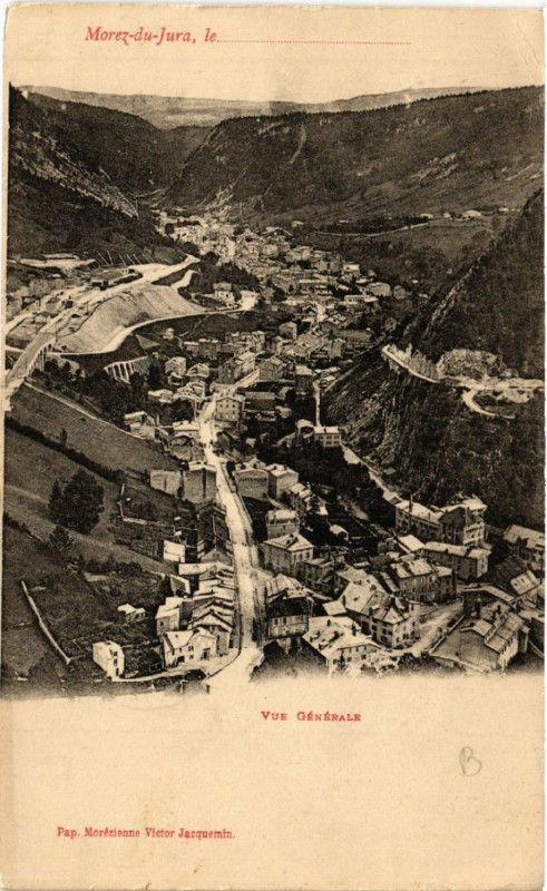 Carte postale ancienne Morez du Jura Vue générale