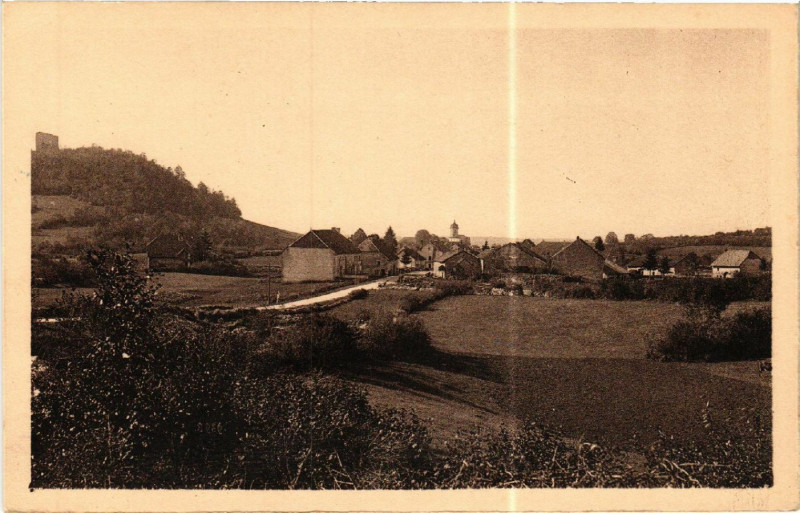 Carte postale ancienne Montrond La Tour et Entrée du Pays à Montrond