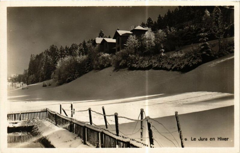 Carte postale ancienne Le Jura en Hiver