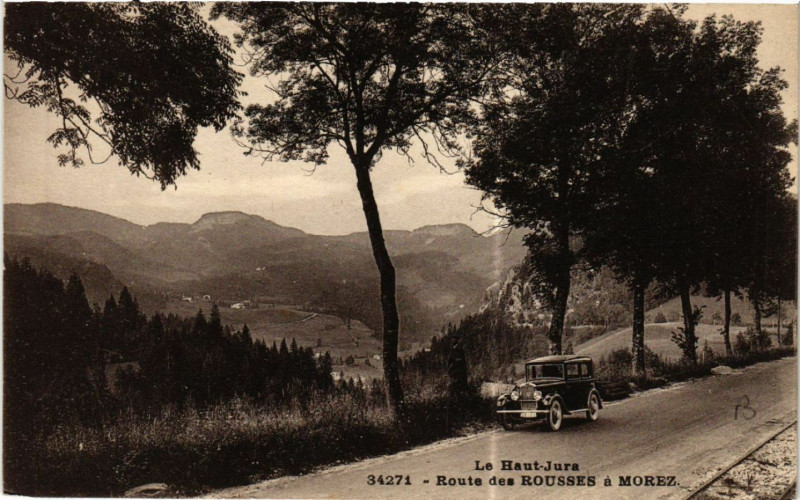 Carte postale ancienne Le Haut Jura Route des Rousses a Morez