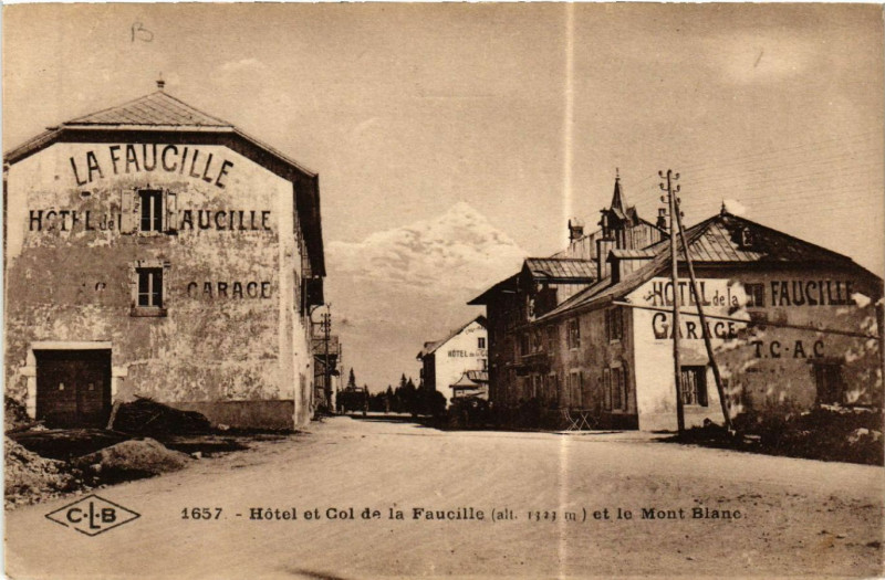 Carte postale ancienne Hotel du Col de la Faucille et le Mont Blanc
