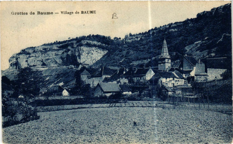 Carte postale ancienne Grottes de Baume Villa de Baume