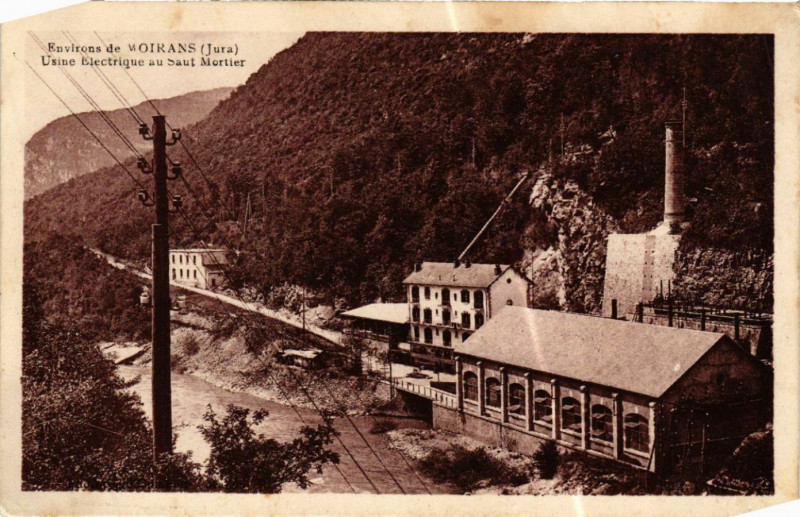Carte postale ancienne Env.de Moirans Usine Electrique au Saut Mortier à Lect