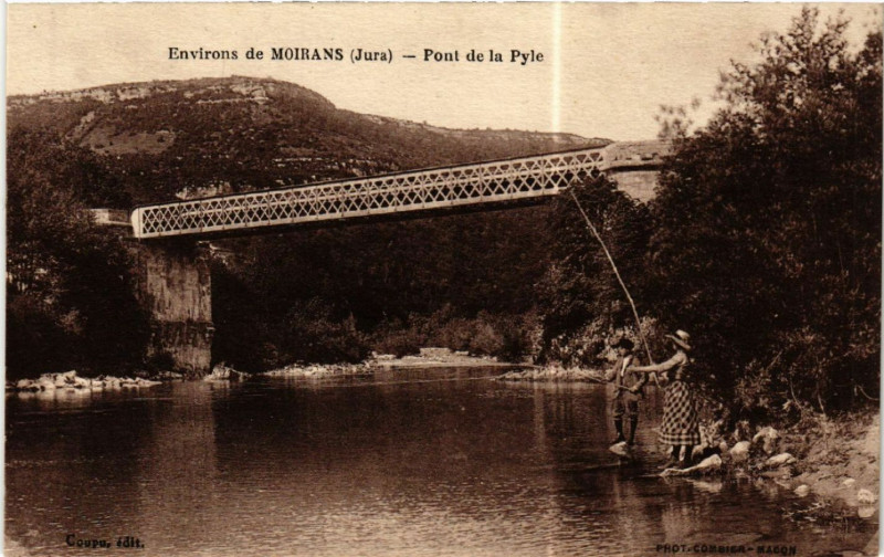 Carte postale ancienne Env.de Moirans Pont de la Pyle à Rans