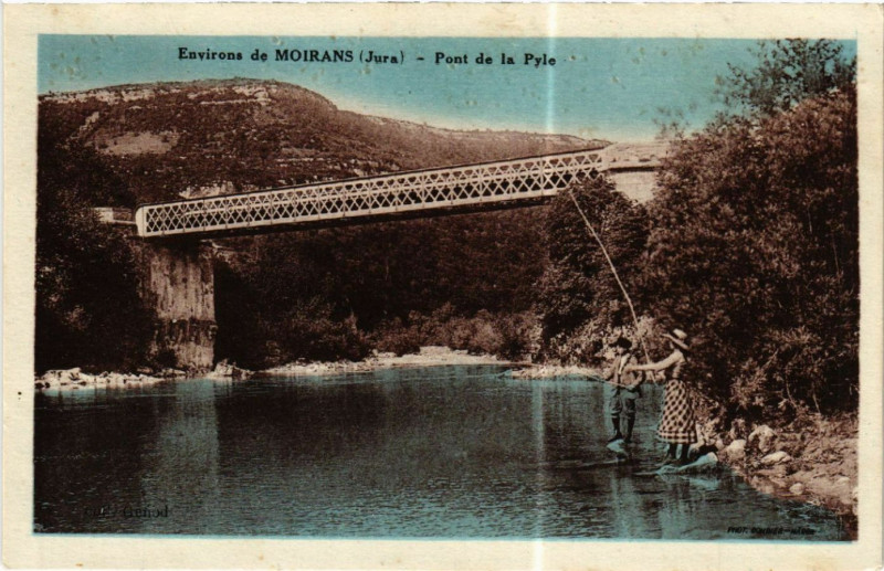 Carte postale ancienne Env.de Moirans Pont de la Pyle à Rans
