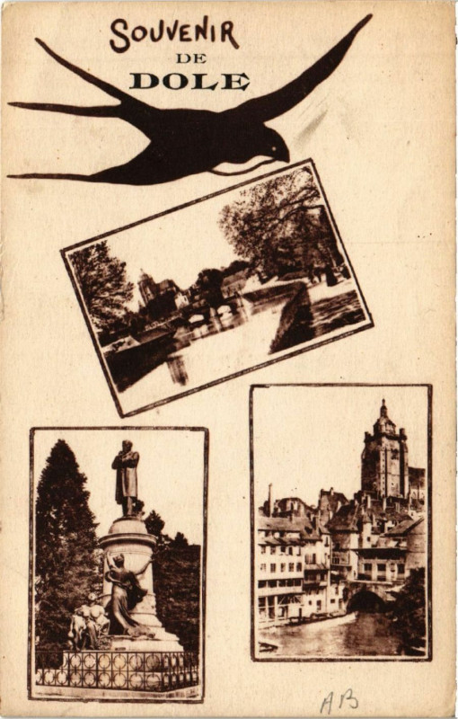 Carte postale ancienne Dole Souvenir à Dole