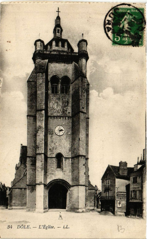 Carte postale ancienne Dole L'Eglise à Dole