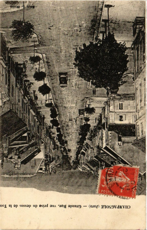 Carte postale ancienne Champagnole Grande Rue à Champagnole