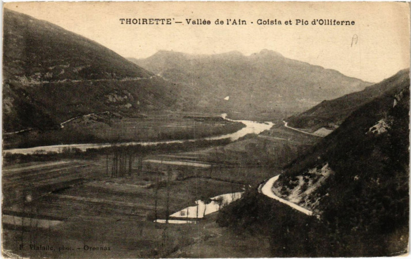 Carte postale ancienne Thoirette Vallée de l'Ain Coisia et Pic d'Olliferne
