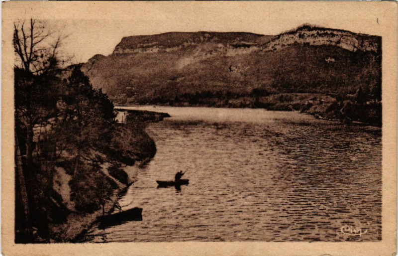 Carte postale ancienne Thoirette Un coin de peche
