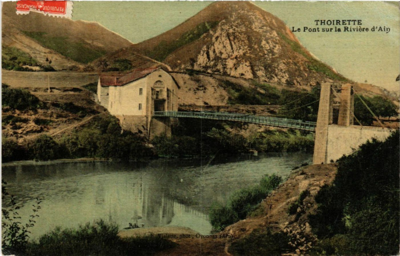 Carte postale ancienne Thoirette Le Pont sur-la-Riviere d'Ain