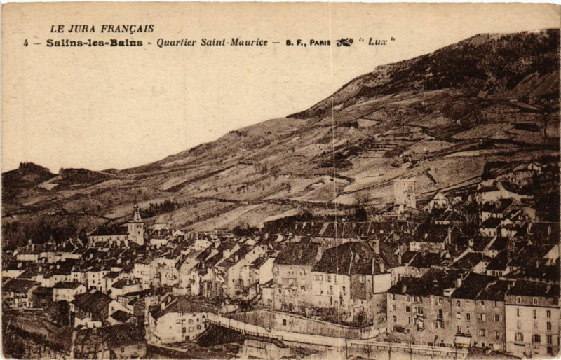 Carte postale ancienne Salins-les-Bains Quartier Saint-Maurice à Salins-les-Bains