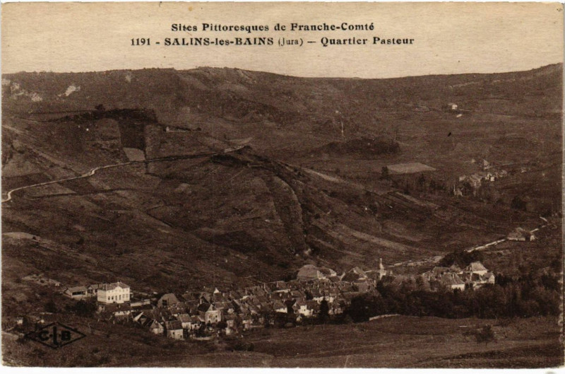 Carte postale ancienne Salins-les-Bains Quartier Pasteur à Salins-les-Bains
