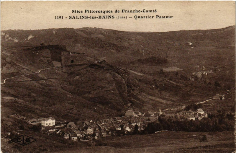 Carte postale ancienne Salins-les-Bains Quartier Pasteur à Salins-les-Bains