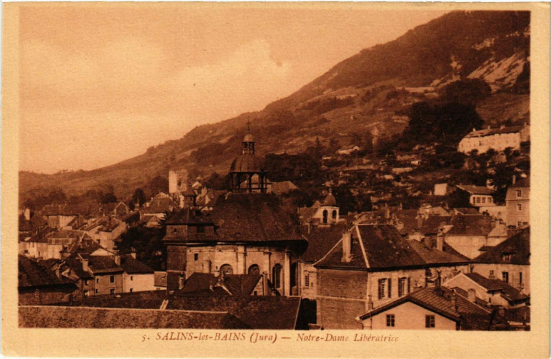 Carte postale ancienne Salins-les-Bains Notre Dame Liberatrice à Salins-les-Bains