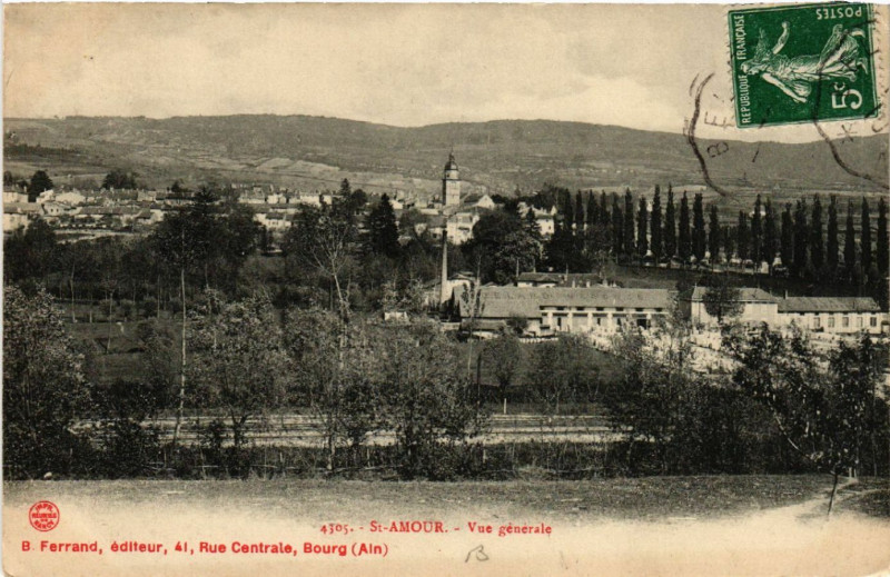 Carte postale ancienne Saint-Amour Vue générale à Saint-Amour