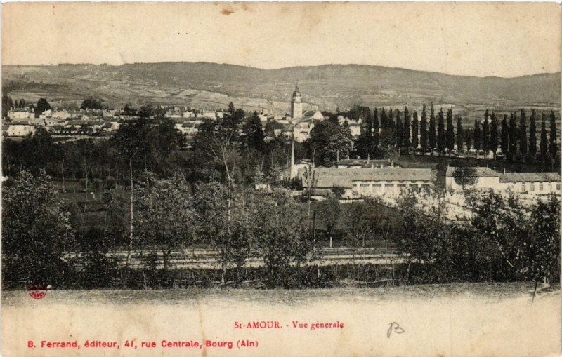 Carte postale ancienne Saint-Amour Vue générale à Saint-Amour