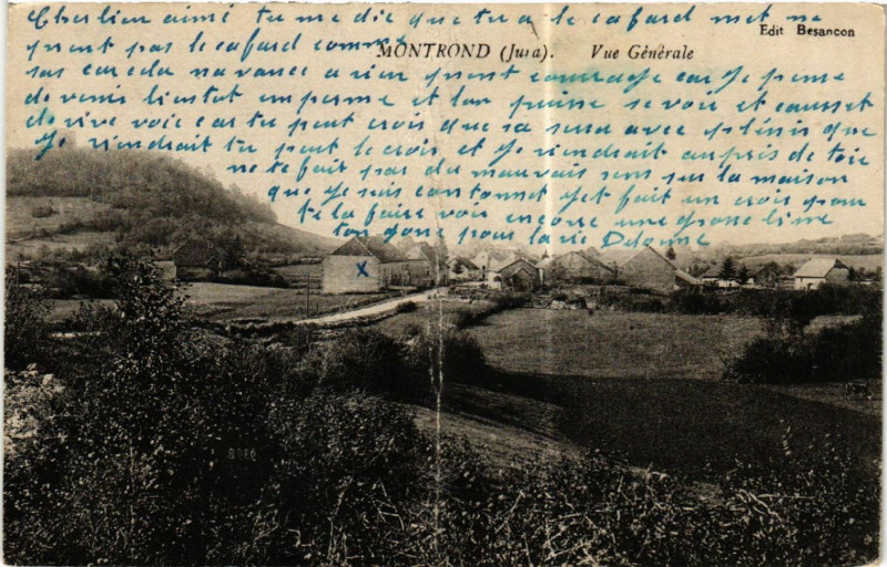 Carte postale ancienne Montrond Vue générale à Montrond