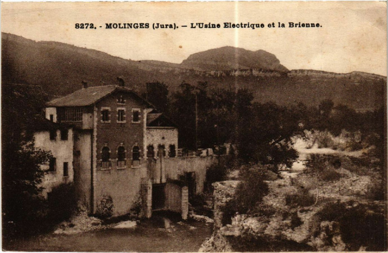 Carte postale ancienne Molinges L'Usine Electrique et la Brienne à Lect