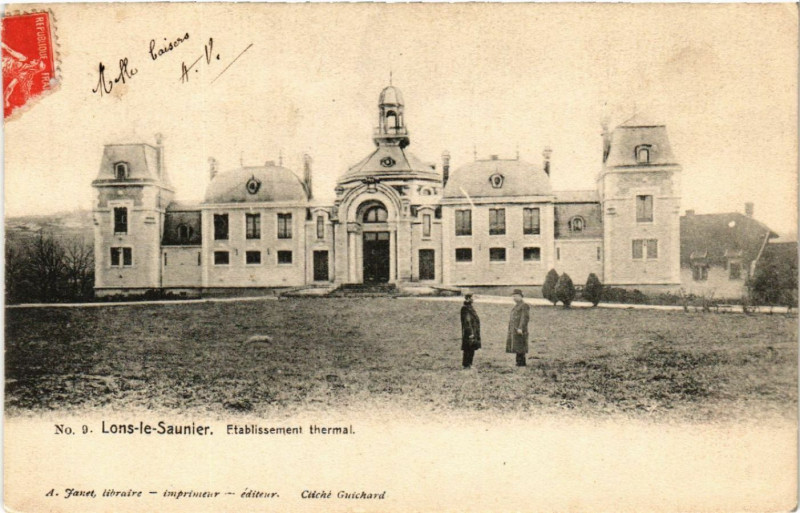 Carte postale ancienne Lons le Saunier Etablissement Thermal à Lons-le-Saunier