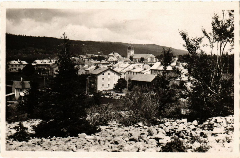 Carte postale ancienne Les Rousses Vue générale et le Rizoux aux Rousses