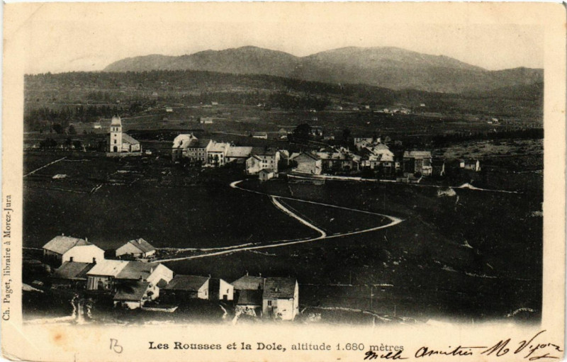 Carte postale ancienne Les Rousses et La Dole à Dole