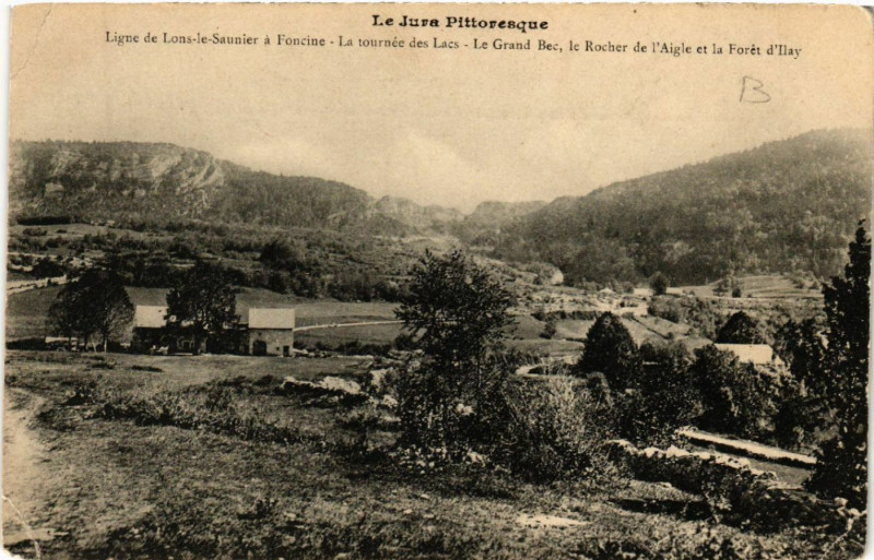 Carte postale ancienne Le Grand Bec le Rocher de l'Aigle et la Foret d'Ilay