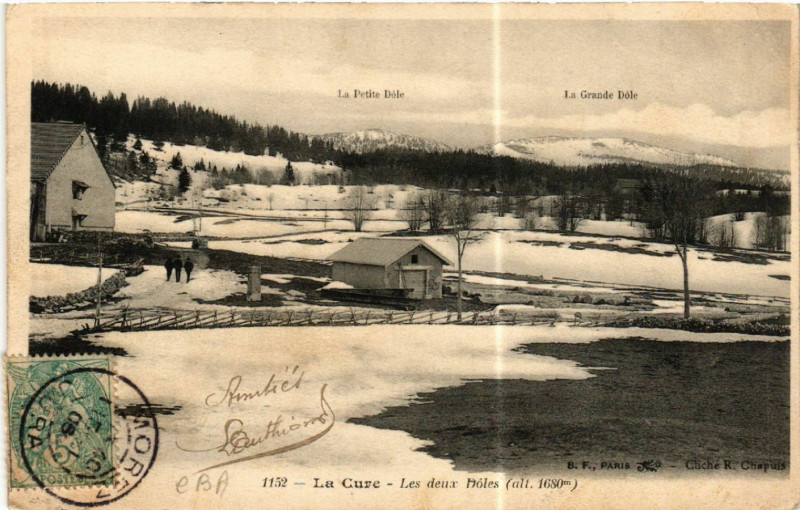 Carte postale ancienne La Cure Les deux DOLEs à Dole
