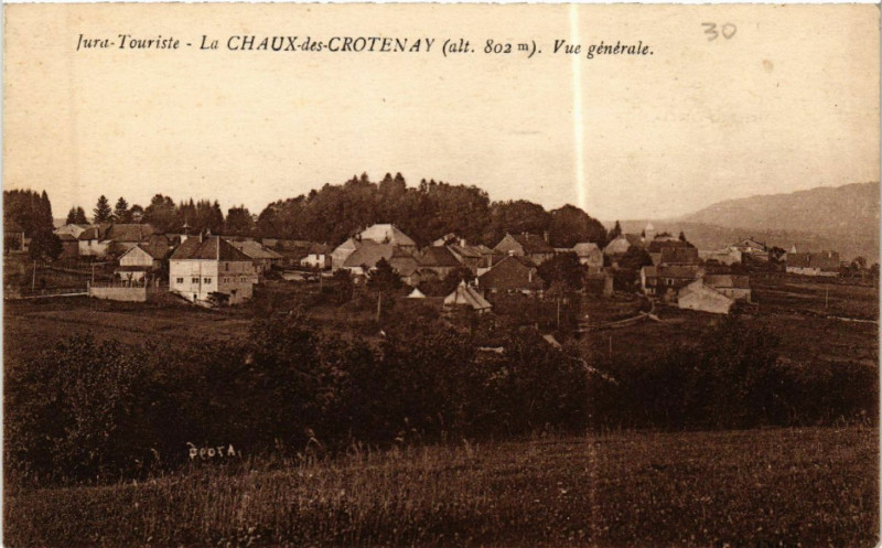 Carte postale ancienne La Chaux des Crotenay Vue générale à Crotenay