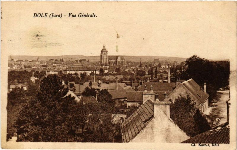 Carte postale ancienne Dole Vue générale à Dole