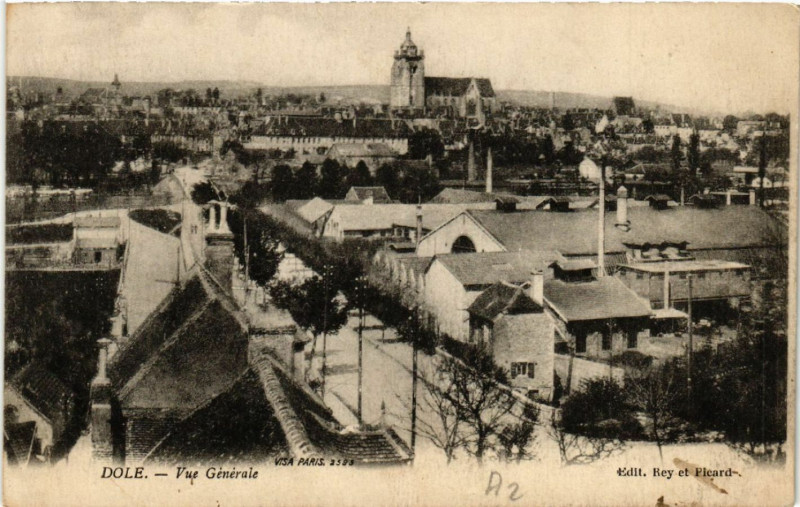 Carte postale ancienne Dole Vue générale à Dole