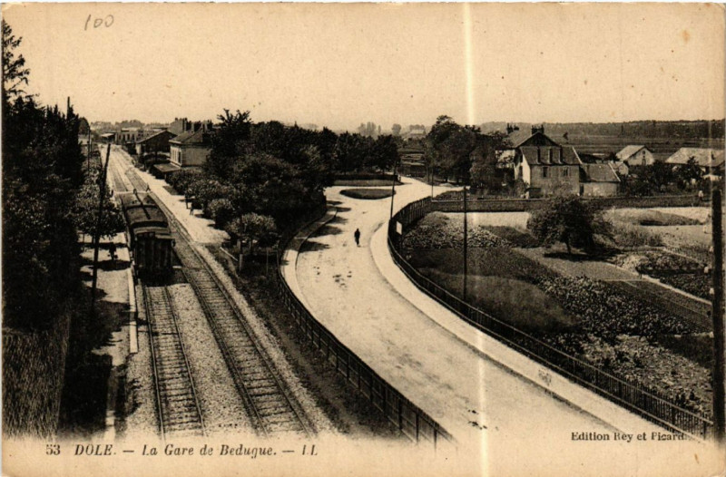 Carte postale ancienne Dole La Gare de Bedugue à Dole