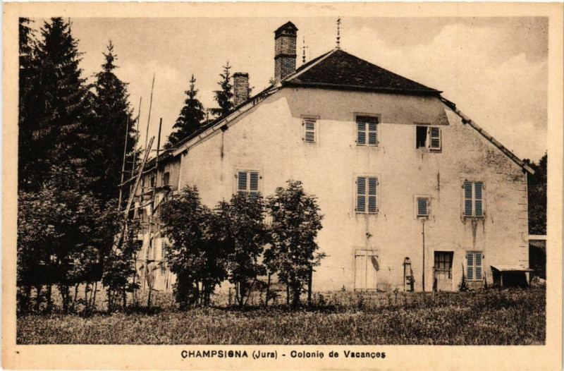 Carte postale ancienne Champsigna - Colonie de Vacances à Soucia