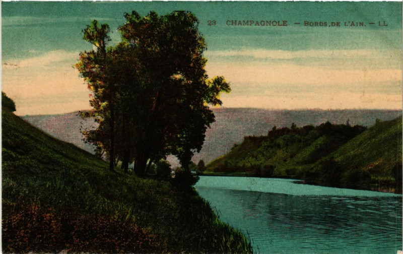 Carte postale ancienne Champagnole Bords de l'Ain à Champagnole