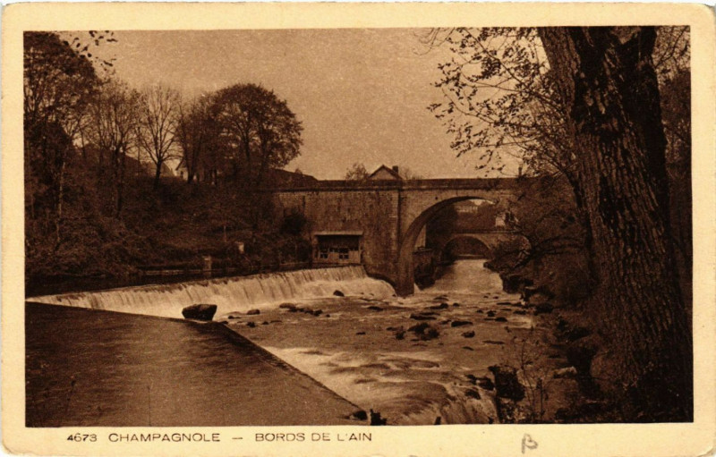 Carte postale ancienne Champagnole Bords de l'Ain à Champagnole