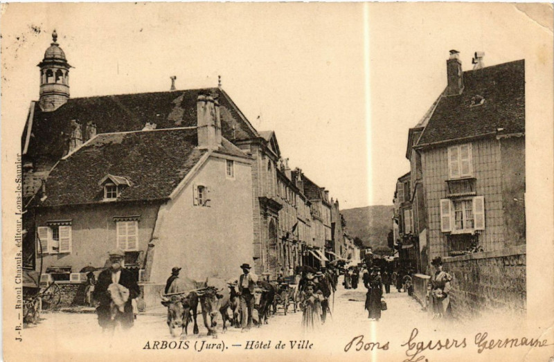 Carte postale ancienne Arbois Hotel de Ville à Arbois