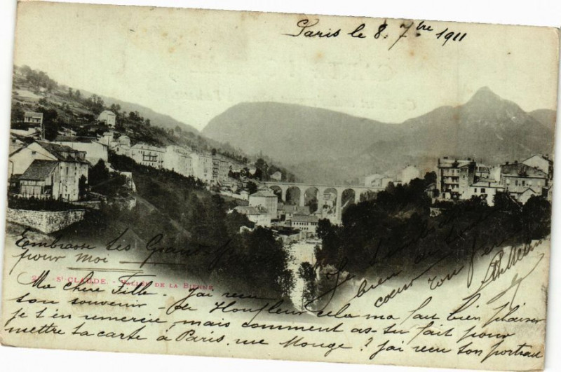 Carte postale ancienne Saint-Claude-Vallée de la Bienne à Saint-Claude