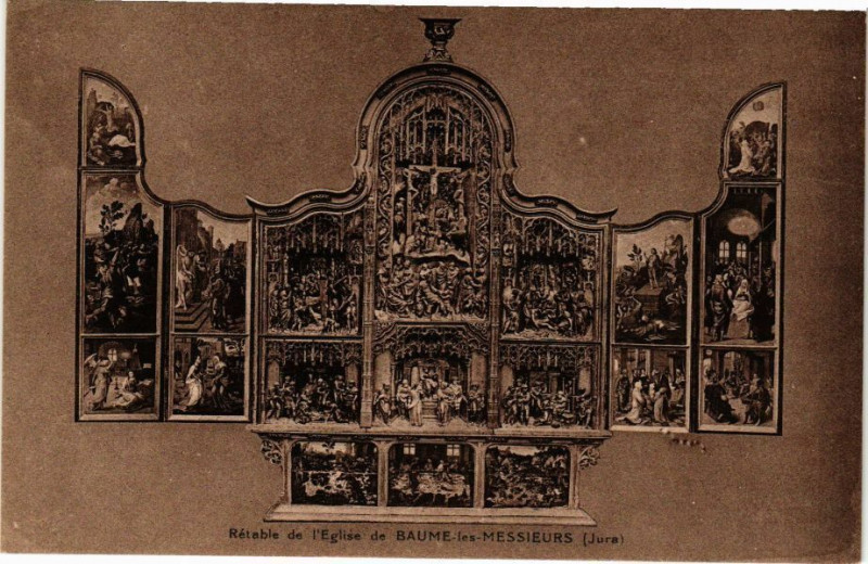 Carte postale ancienne Retable de l'Eglise de Baume-les-Messieurs à Baume-les-Messieurs