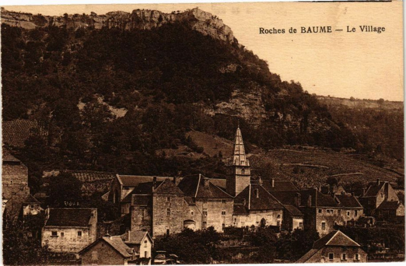 Carte postale ancienne Roches de Baume-Le Village