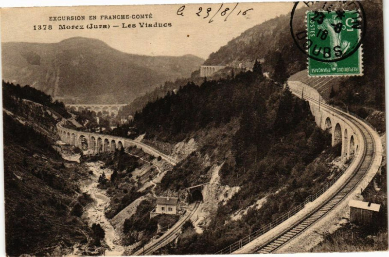 Carte postale ancienne Morez-Les Viaducs