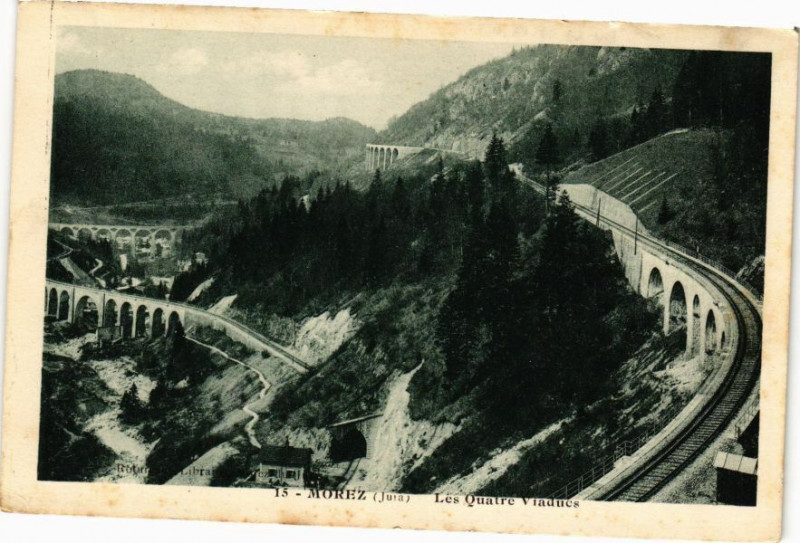 Carte postale ancienne Morez-Les Quatre Viaducs