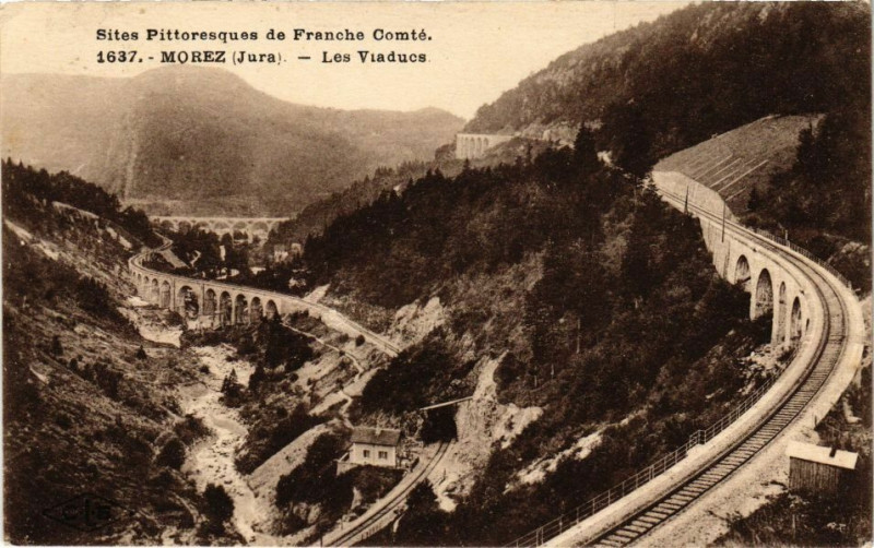 Carte postale ancienne Morez -Les Viaducs