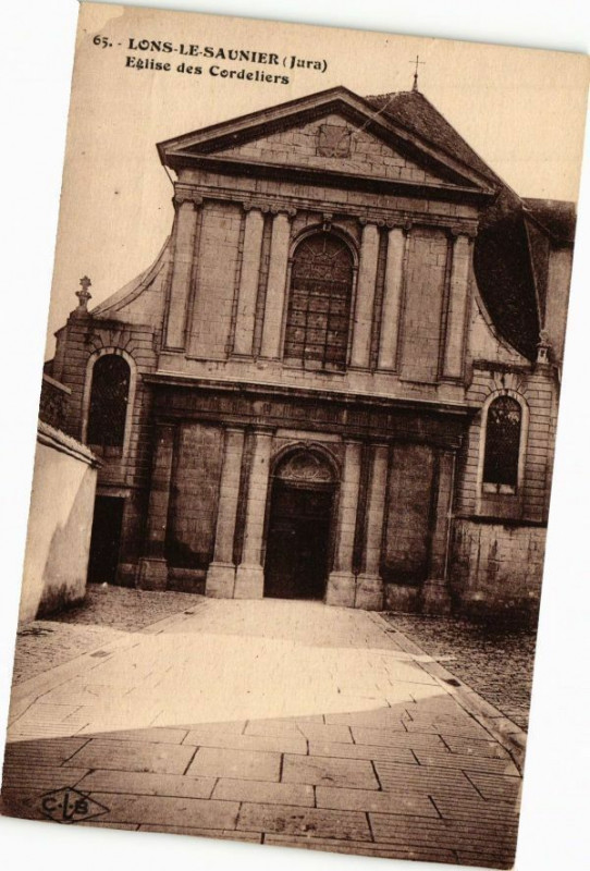 Carte postale ancienne Lons-le-Saunier-Eglise des Cordeliers à Lons-le-Saunier