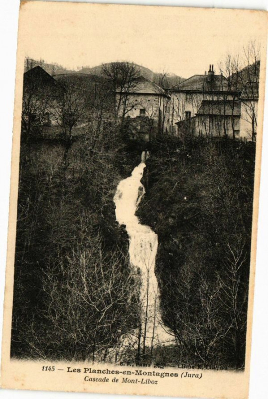 Carte postale ancienne Les Planches-en-Montagne-Cascade de Mont Liboz aux Planches-en-Montagne