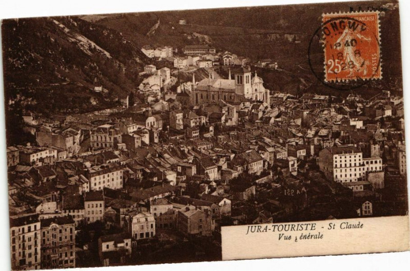 Carte postale ancienne Jura-TouriSainte-Saint-Claude-Vue générale à Our
