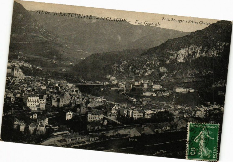 Carte postale ancienne Jura-TouriSainte-Saint-Claude-Vue générale à Our