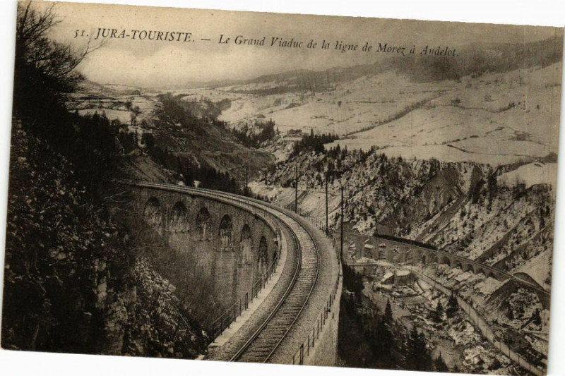 Carte postale ancienne Jura-TouriSainte-Le Grand Viaduc de la ligne de Morez a Andelot à Our