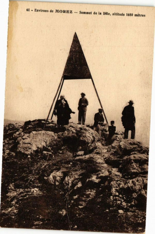 Carte postale ancienne Env. de Morez-Sommet de la Dole altitude 1680 metres à Dole