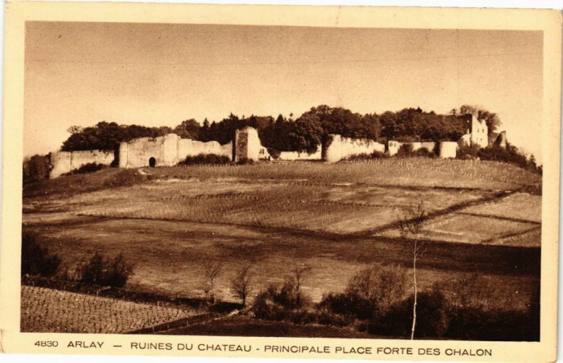 Carte postale ancienne Arlay-Ruines du Chateau-Principale Place Forte des Chalon à Arlay